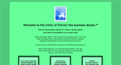 Desktop Screenshot of chironthebusinessdoctor.com