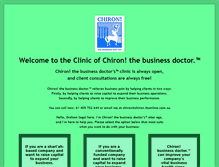 Tablet Screenshot of chironthebusinessdoctor.com